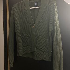 Green Gap Cardigan